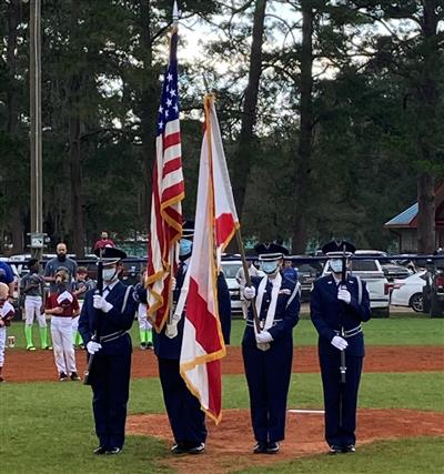 ROTC Color Guard at Levy Park